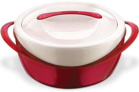 Pinnacle olla aislada grande con tapa roja, ideal para mantener caliente la comida.