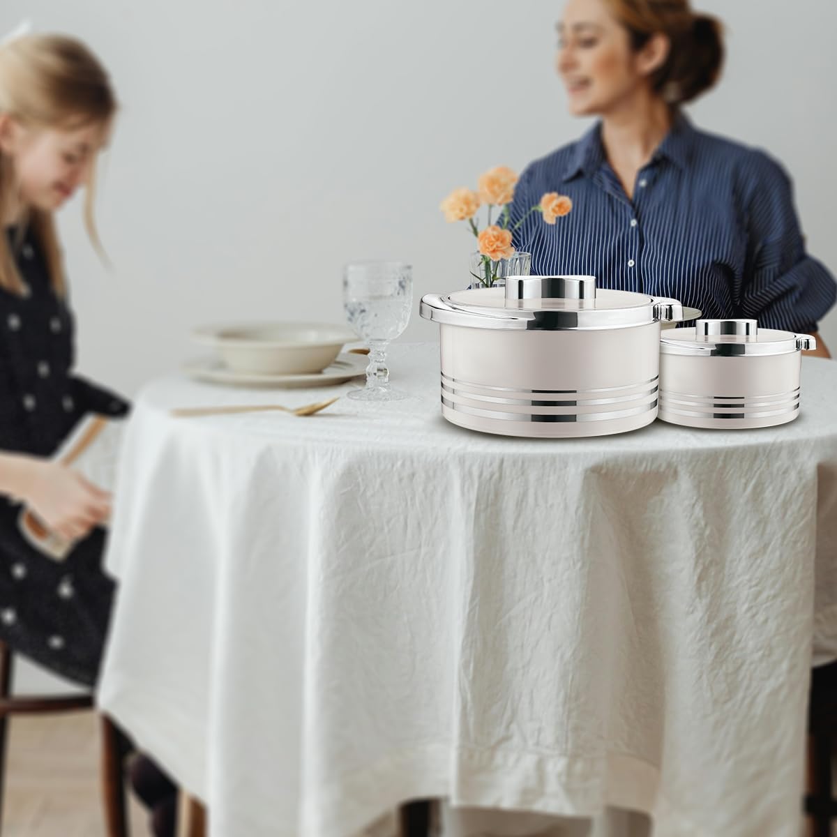 Pinnacle Thermoware: acero inoxidable asegura durabilidad para uso diario.