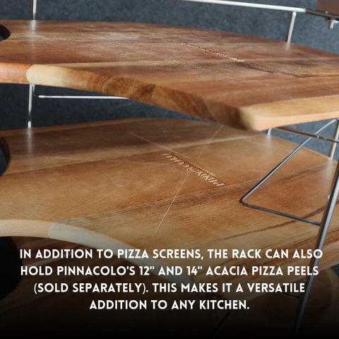 Pinnacolo rack para apilar pizzas y enfriar con eficiencia en cocinas.