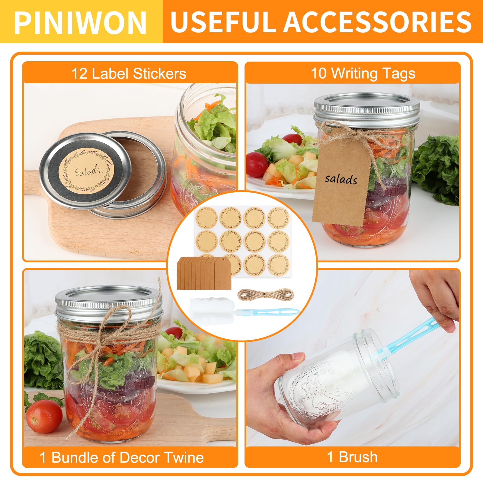 PINIWON frascos para encurtidos y almacenamiento seguro
