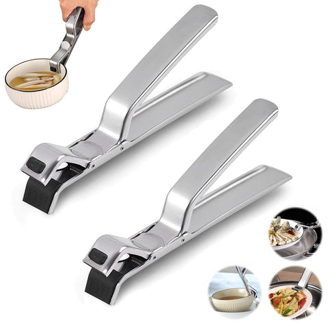 Pinza de agarre para placas calientes, juego de dos piezas para seguridad en la cocina