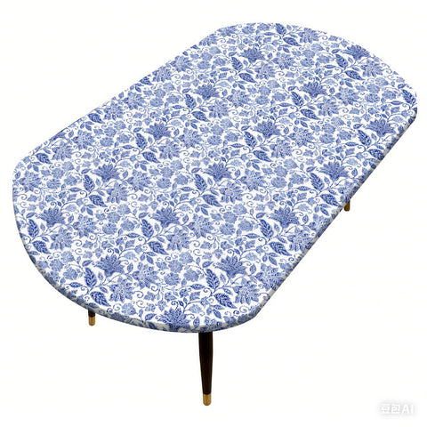 Pioggia funda ovalada de vinilo elastico protege la mesa y facilita la limpieza.