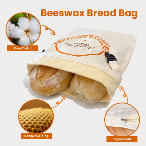 Bolsas Pipi Titi de cera de abejas 17×12,6 pulgadas, tamaño ideal para hogazas