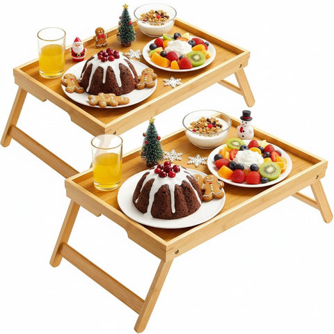 Pipishell bandeja para cama con patas plegables, ideal para desayunos en la cama