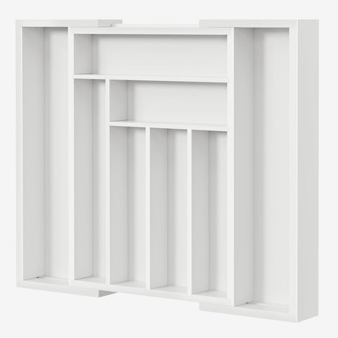 Pipishell organizador expandible para cajón, cubiertos ordenados con acceso rápido.