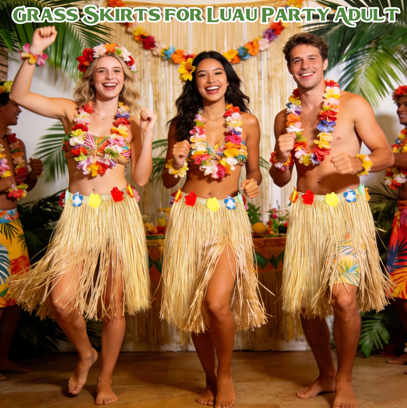 Ambiente playero y tropical con decoraciones de verano para luau y fiestas.