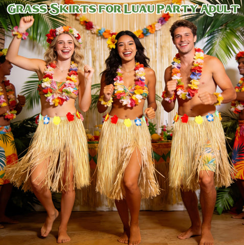 Ambiente playero y tropical con decoraciones de verano para luau y fiestas.