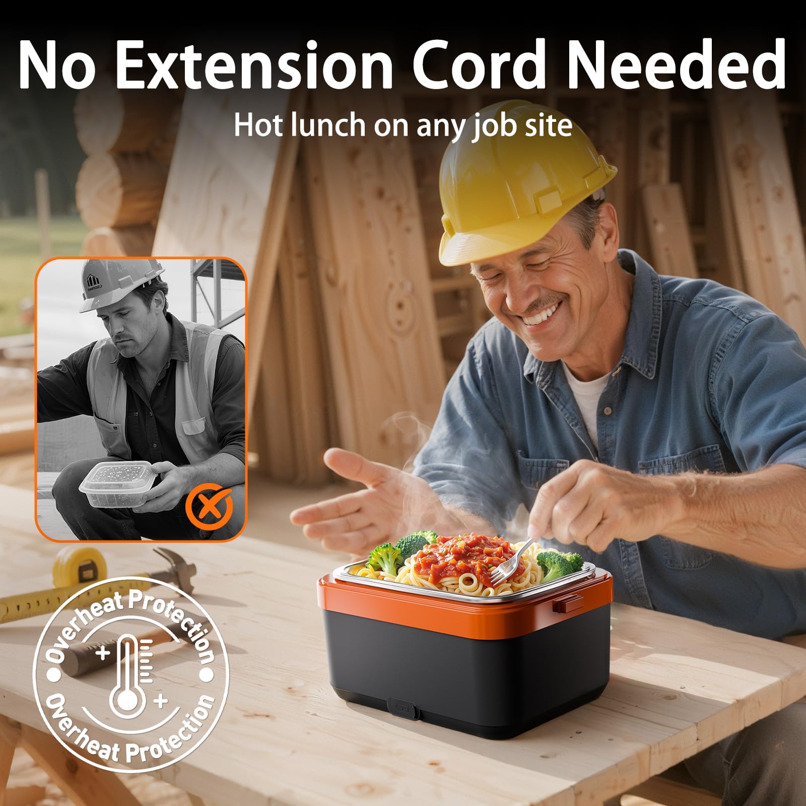 Calentar sin enchufe con PIRSHGVE, ideal para comidas en 30–50 minutos