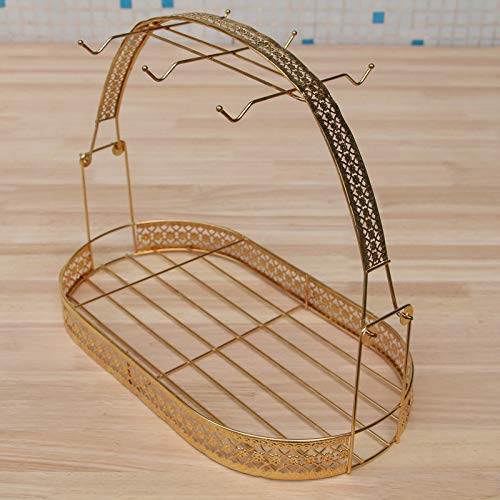 Organizador de cocina Piscepio dorado, perfecto para secar vajilla.