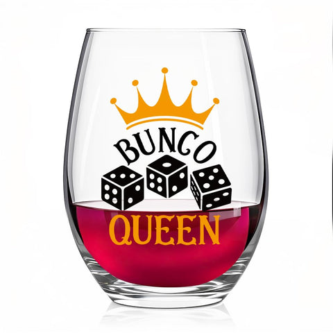 Vaso de vino Pishovi Reina Bunco, regalo ideal para noches de juego