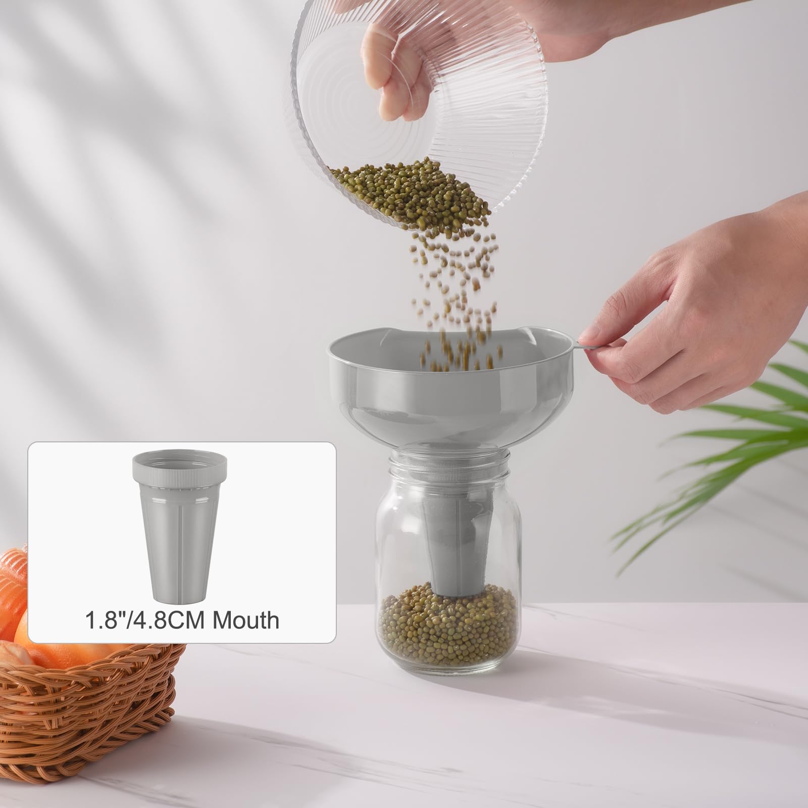 Embudo Pisol para botellas, verter líquidos con precisión y sin derrames.