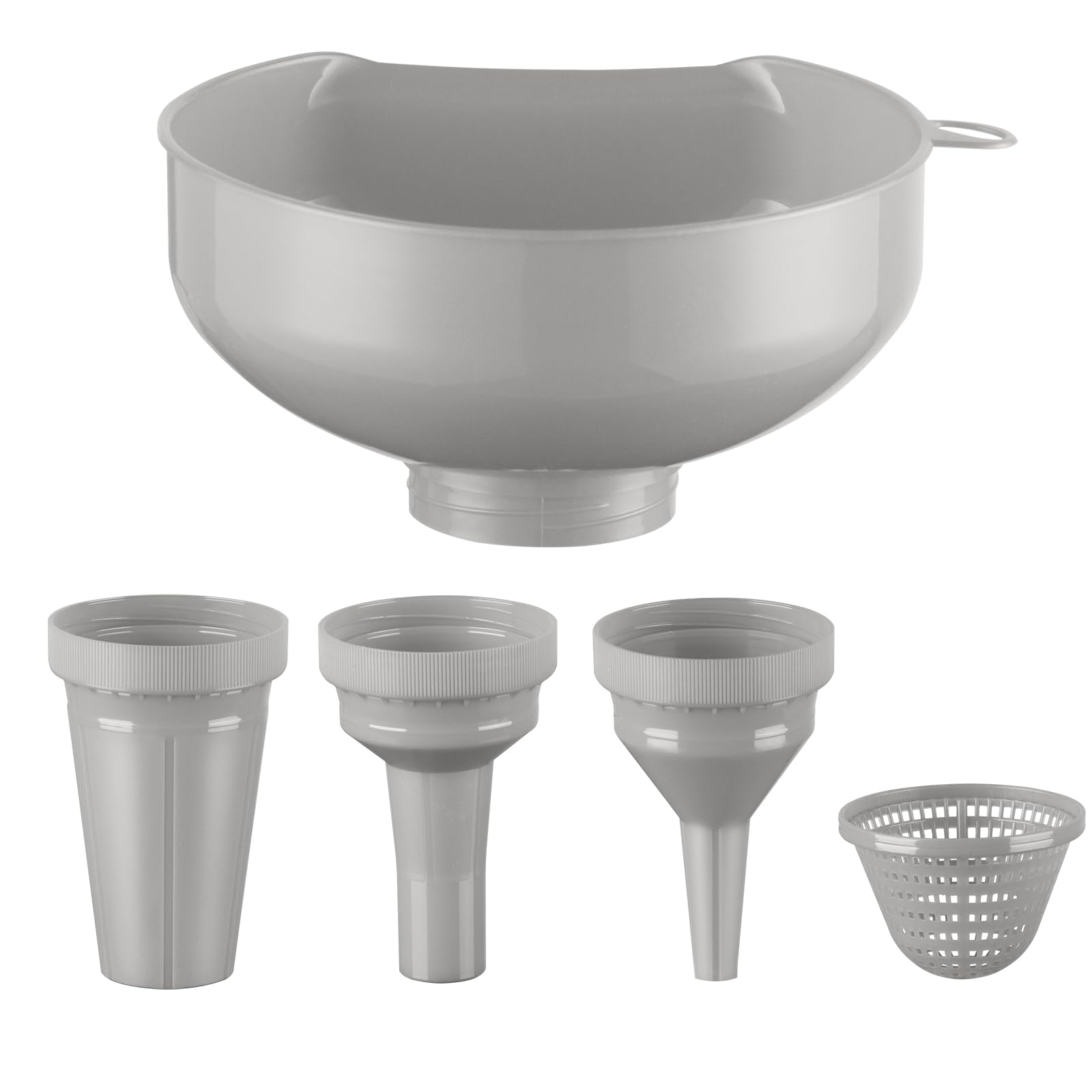 Conjunto de embudos de boca ancha de Pisol para cocina, ideal para envasar y llenar frascos.