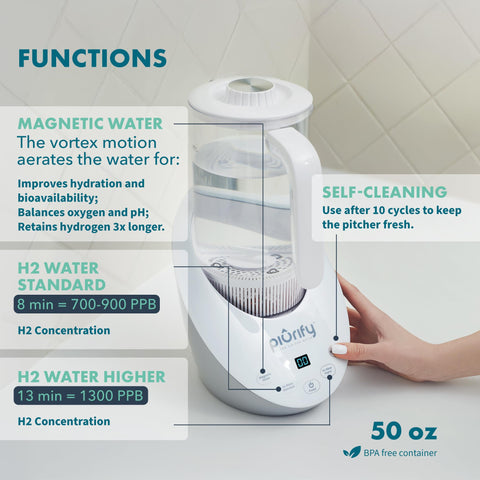 Piurify etapa magnética previa para aerar el agua y mejorar su sensación.