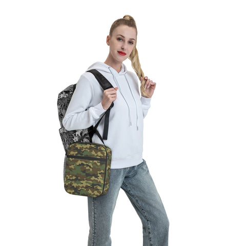 PIUTH bolsa de almuerzo camuflaje verde para niños a partir de 3 años.