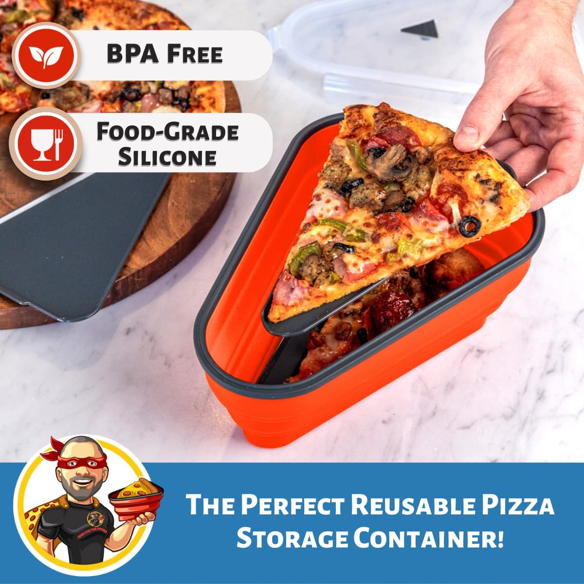 PIZZA PACK tapas herméticas para sellado seguro y frescura prolongada.