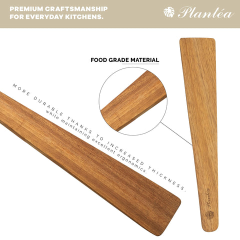 PLANTÉA espátula plana de madera acacia, diseño duradero para cocina diaria