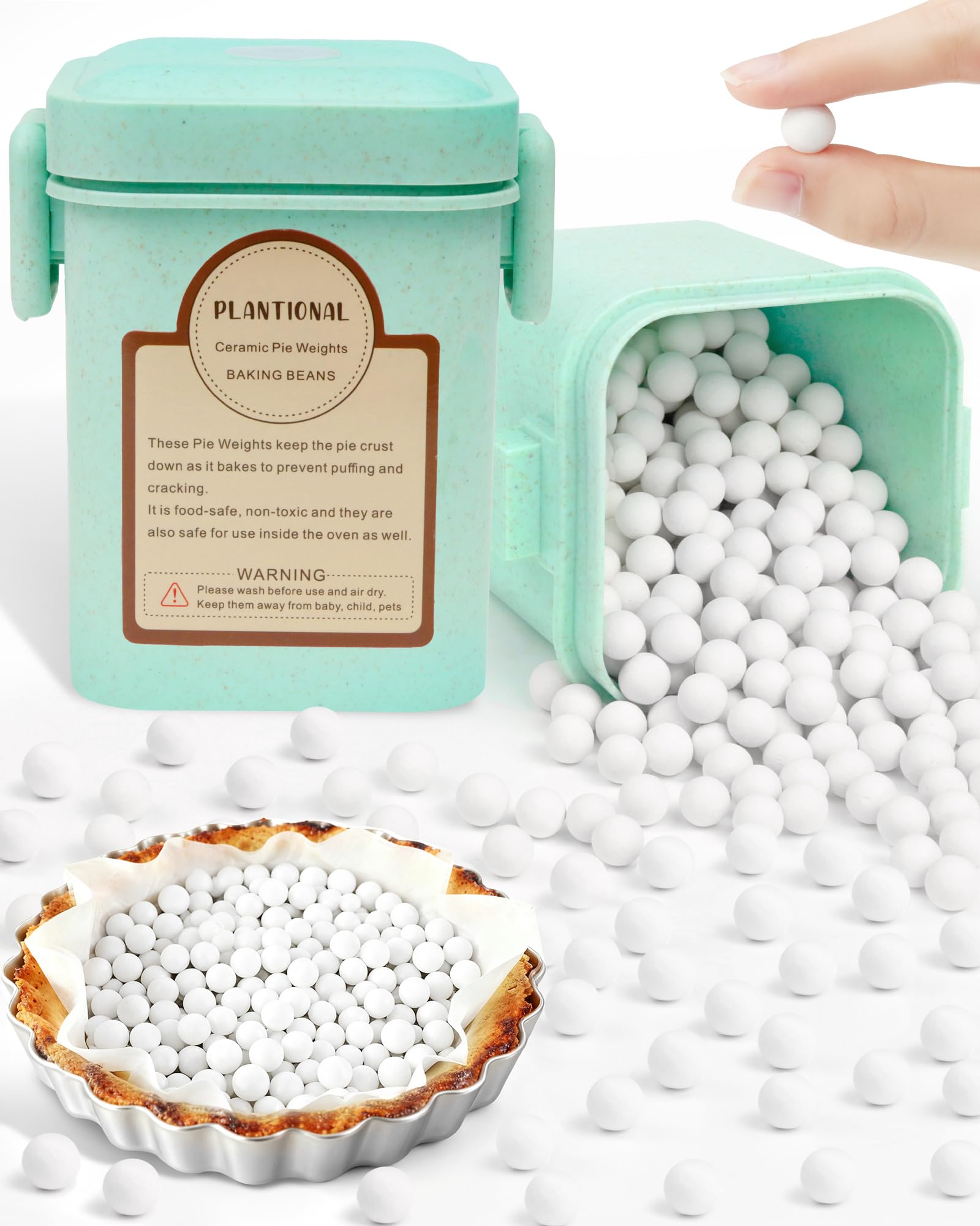 PLANTIONAL pesas cerámicas de 1.5 lb para horneado uniforme.