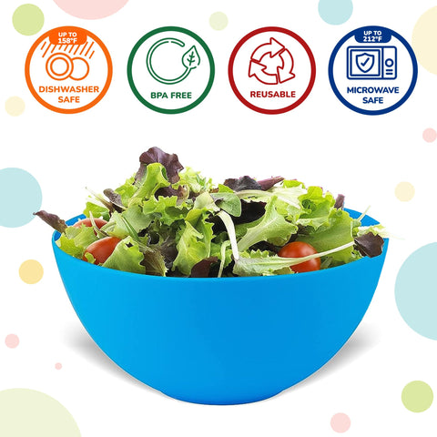 Cuencos para cereal de PLASKIDY, ideales para desayunos coloridos y seguros para niños.