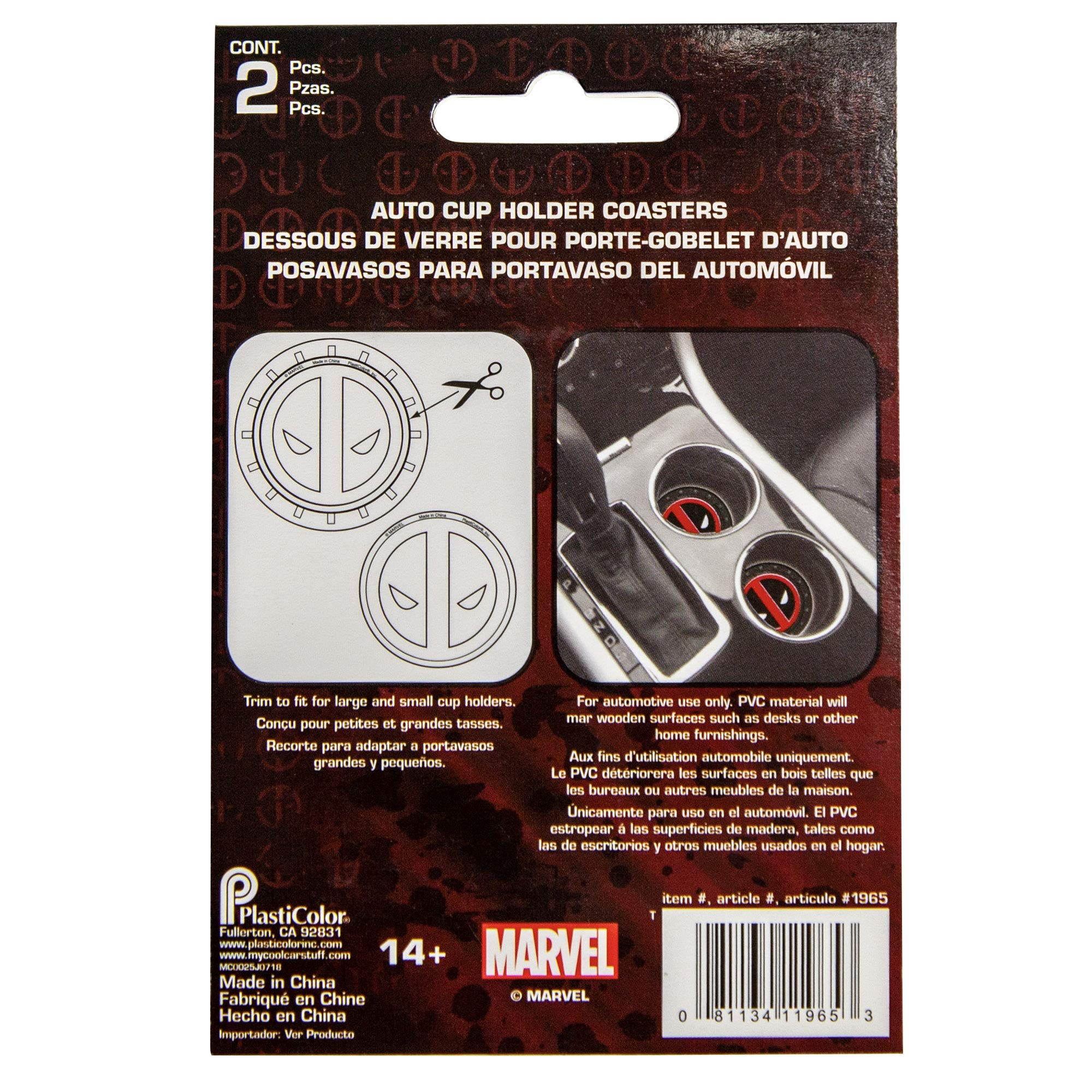Plasticolor Deadpool materiales de alta calidad para uso duradero en cualquier clima.