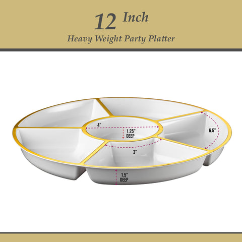 Plasticpro bandeja vegetales y salsas para mojar, organizada para buffets.