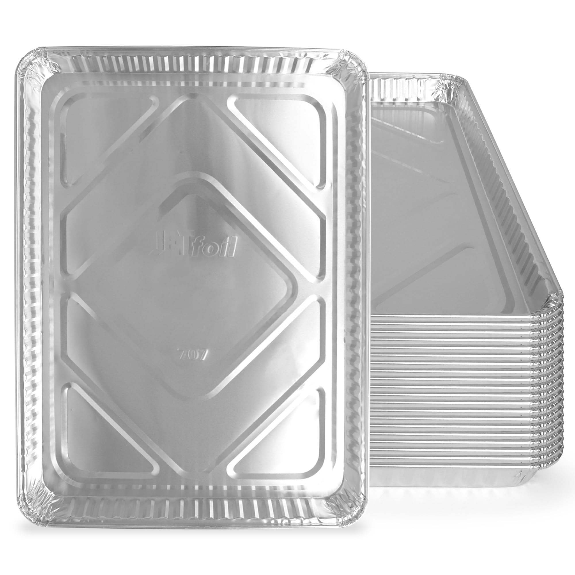 PLASTICPRO bandejas de aluminio descartables para hornear galletas y facilitar la limpieza