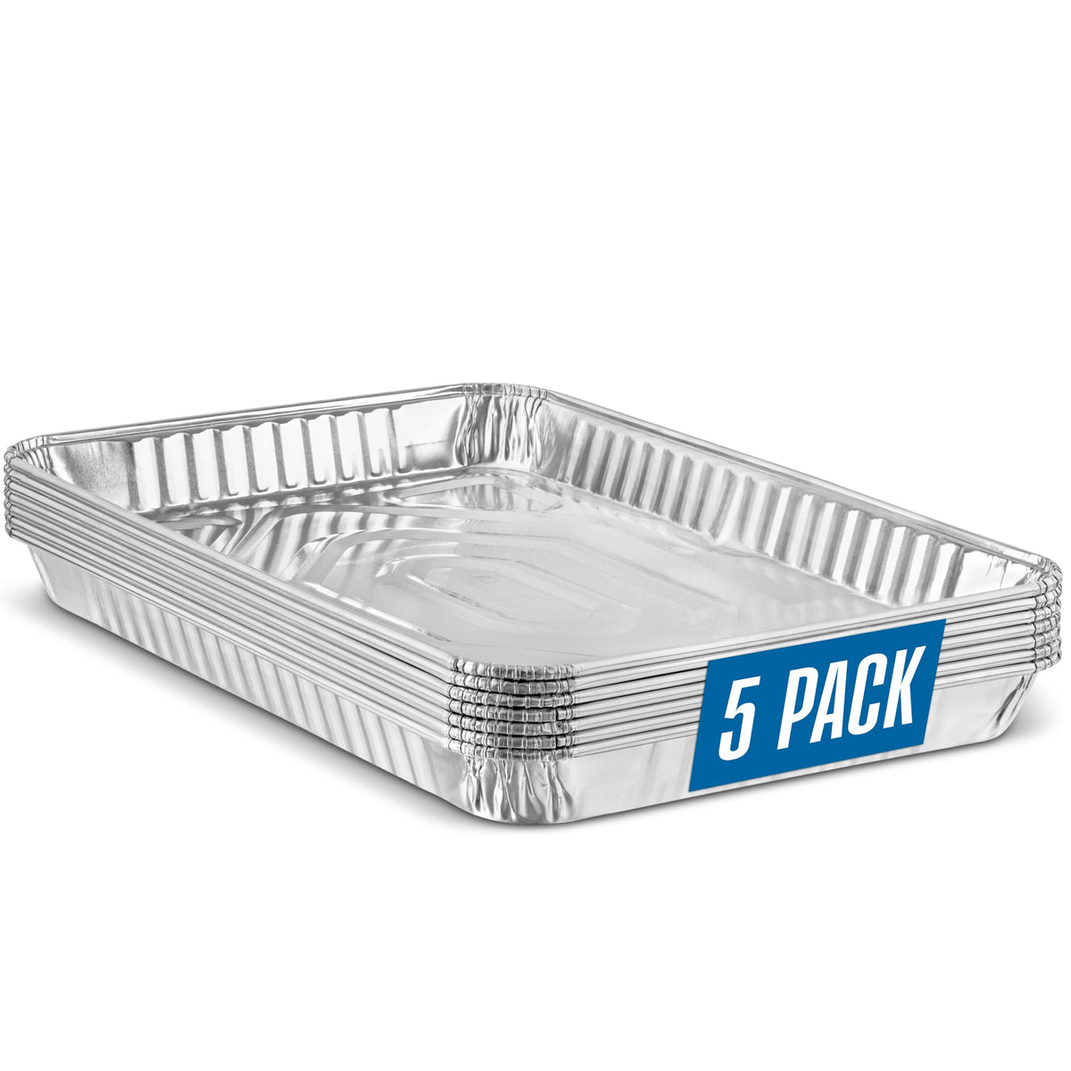 PLASTICPRO bandejas desechables 9x13 frente, ideales para hornear y servir.