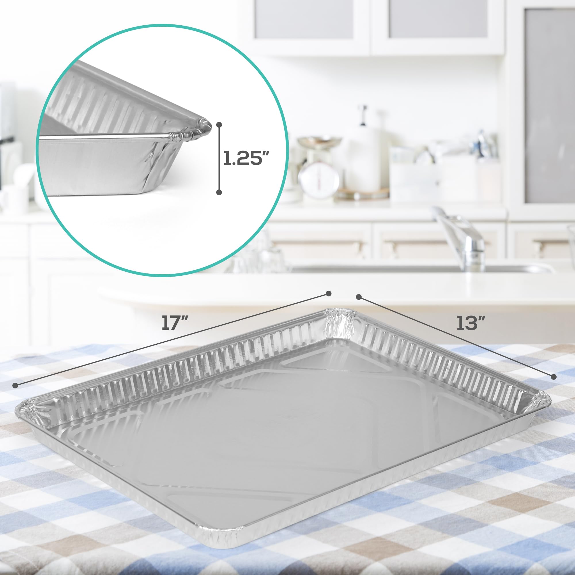 PLASTICPRO bandeja para hornear 13x17, alta resistencia para recetas caseras