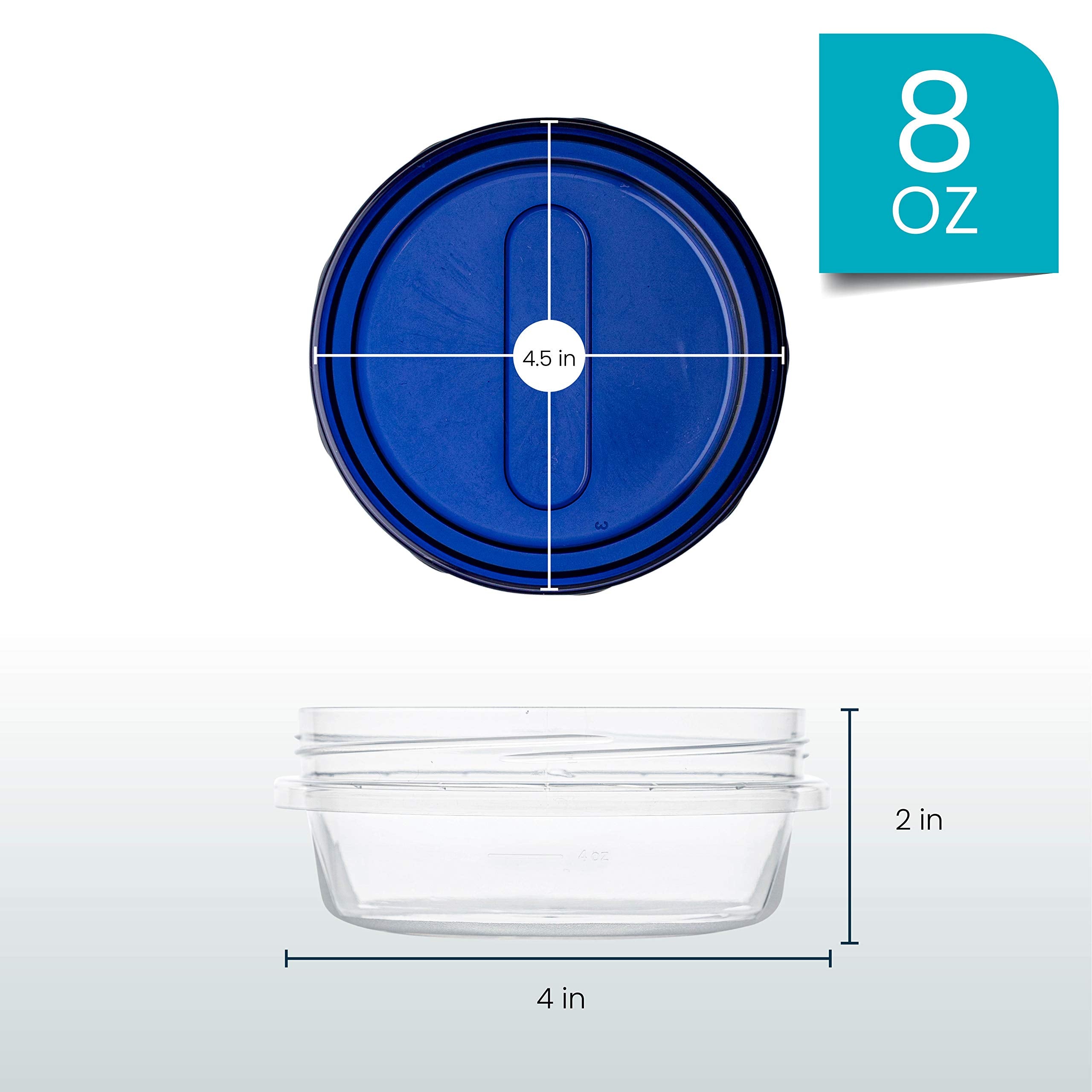 PLASTICPRO contenedor deli apilable 8oz, ahorro espacio en la cocina.