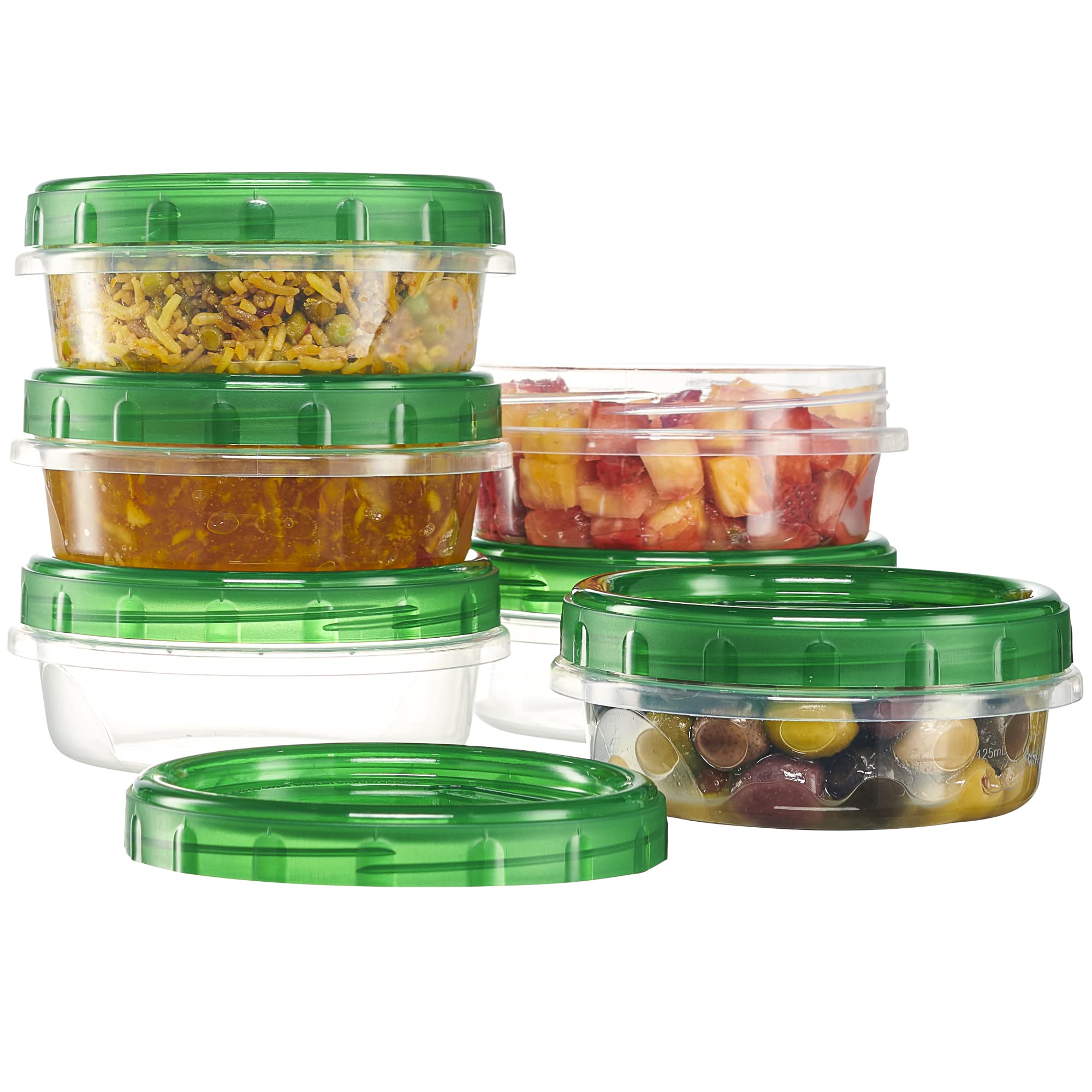 PLASTICPRO contenedores 8oz con tapa giro para conservar porciones seguras