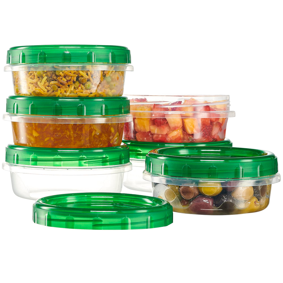PLASTICPRO contenedores 8oz con tapa giro para conservar porciones seguras