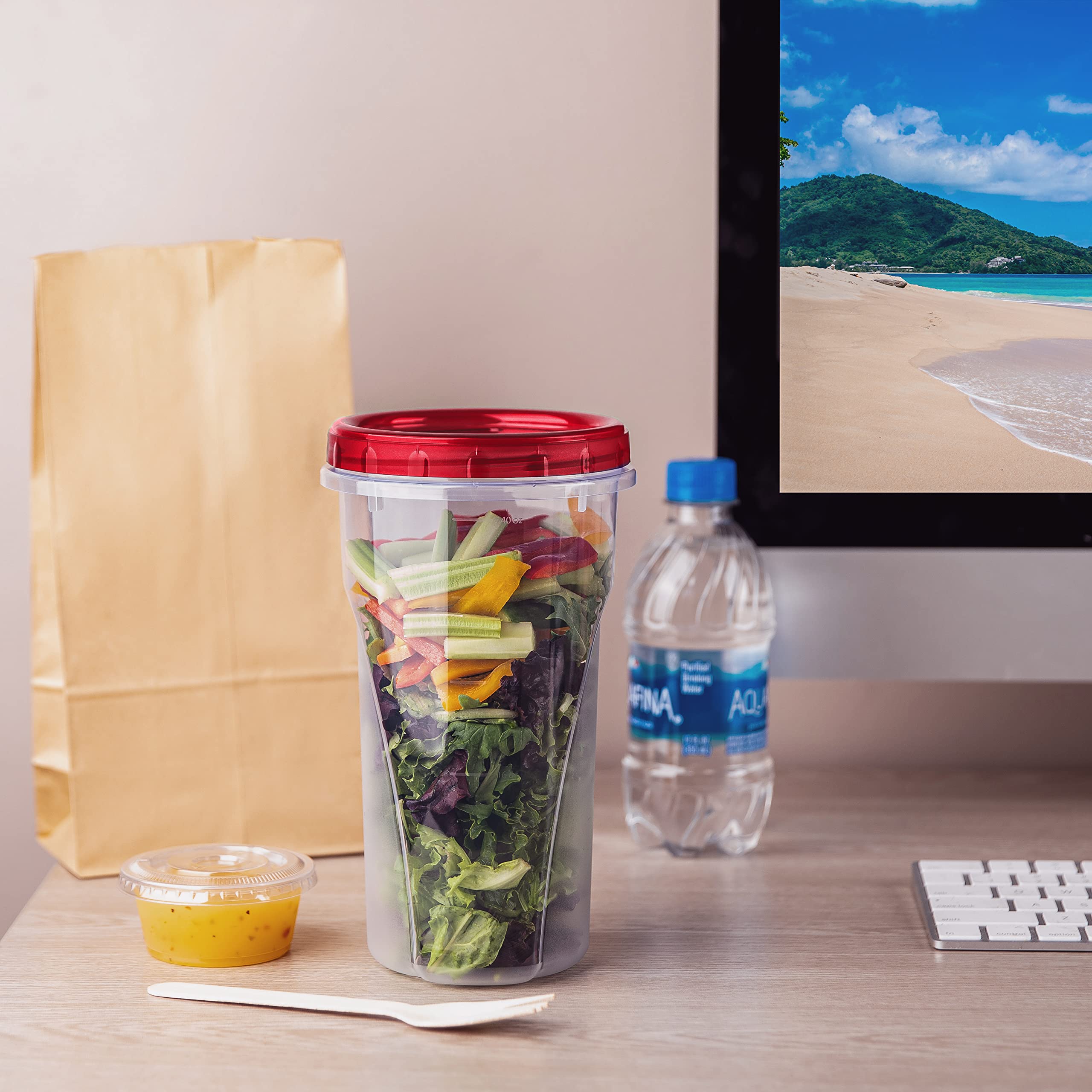 PLASTICPRO contenedores deli apilables para optimizar el espacio de la despensa.
