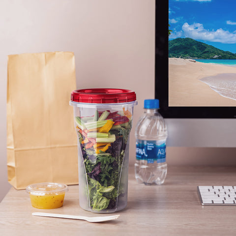 PLASTICPRO contenedores deli apilables para optimizar el espacio de la despensa.