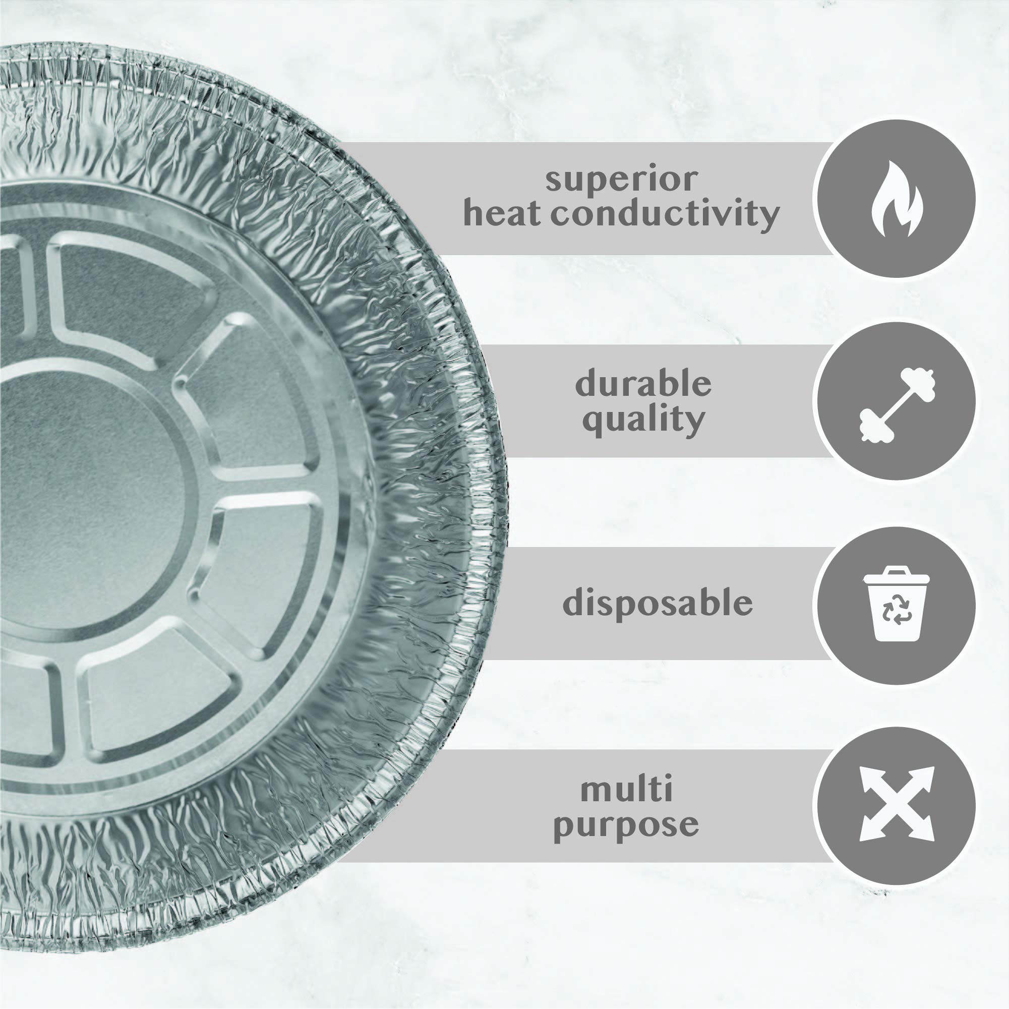 PLASTICPRO lote 20 moldes de aluminio 6 pulgadas para uso diario.