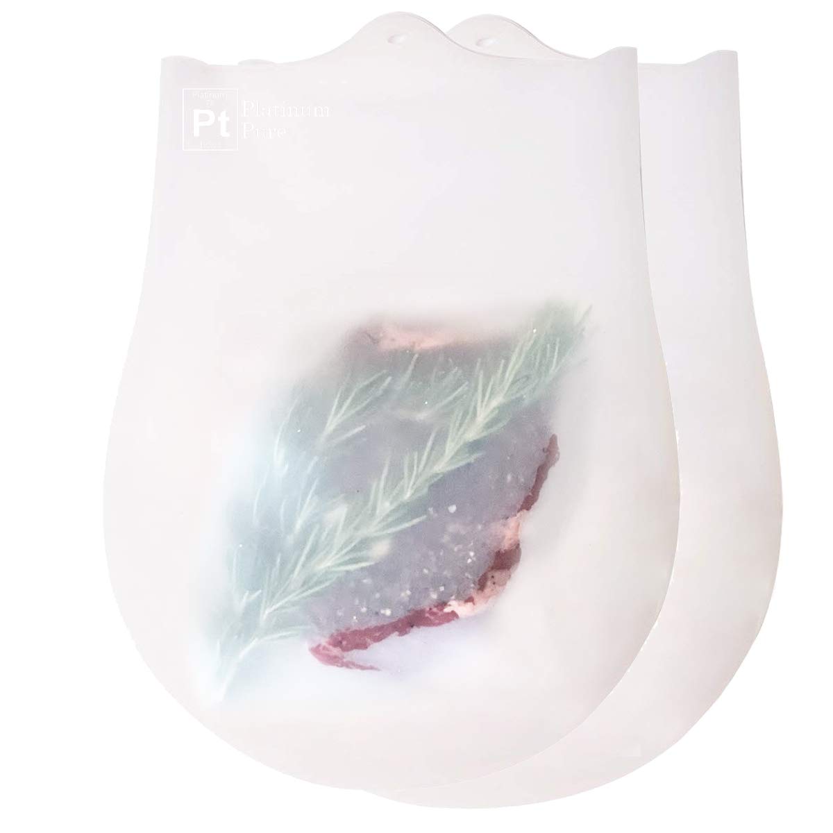 Platinum Pure: bolsas sous vide, conjunto de 2, libres de BPA para cocinar con seguridad.