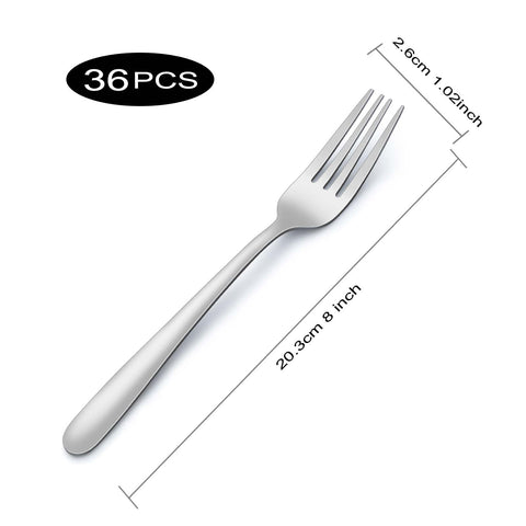 Cubiertos Pleafind de acero inoxidable 36 piezas, duraderos