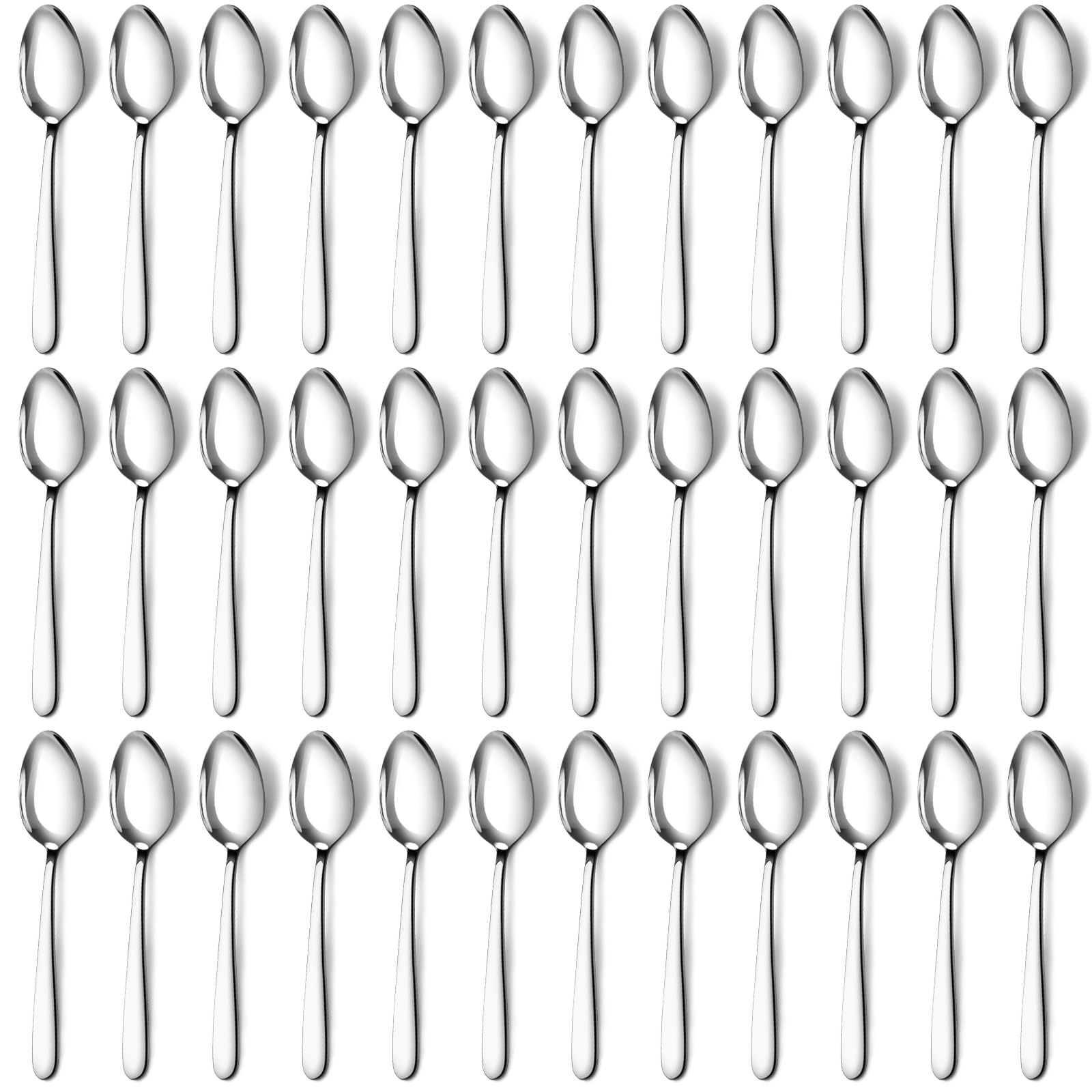Pleafind: cucharas de cena, juego de 36 piezas, 7,4 pulgadas, uso diario.