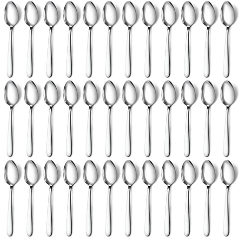 Pleafind: cucharas de cena, juego de 36 piezas, 7,4 pulgadas, uso diario.