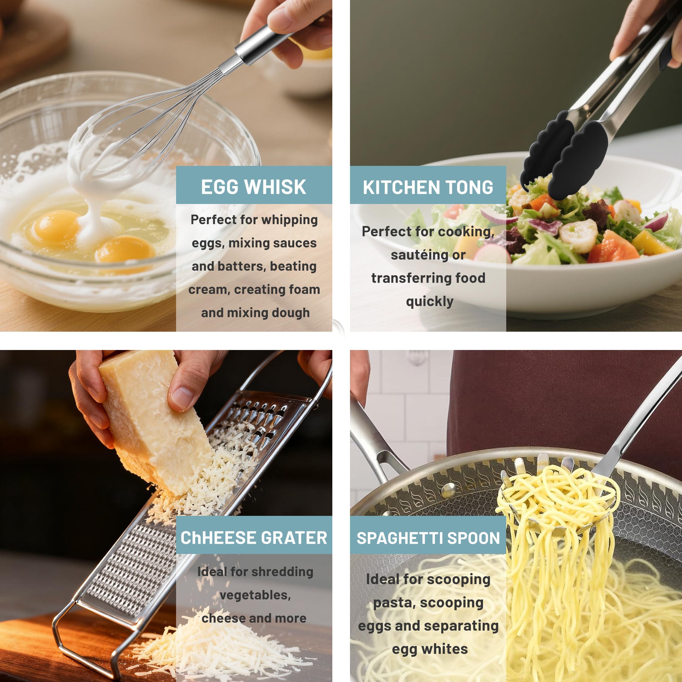 Pleafind tenedor para carne en acero, resistente para asados.