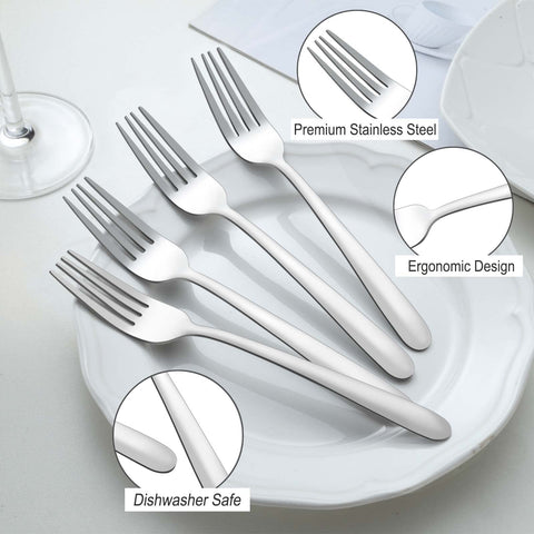 Tenedores Pleafind con diseño ergonómico de 8 pulgadas para comodidad