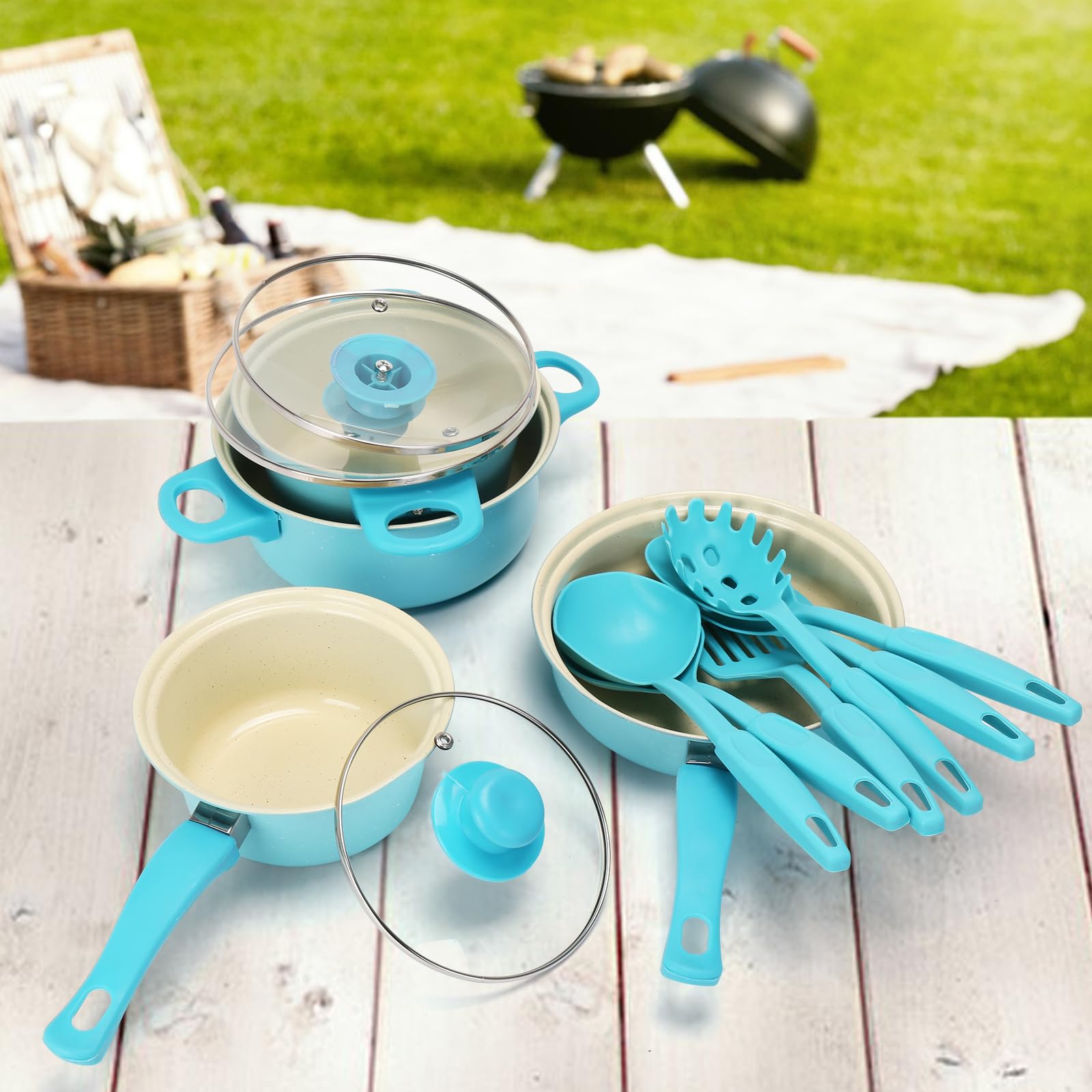 Olla de leche Pleasthome con tapa de vidrio, ideal para calentar bebidas