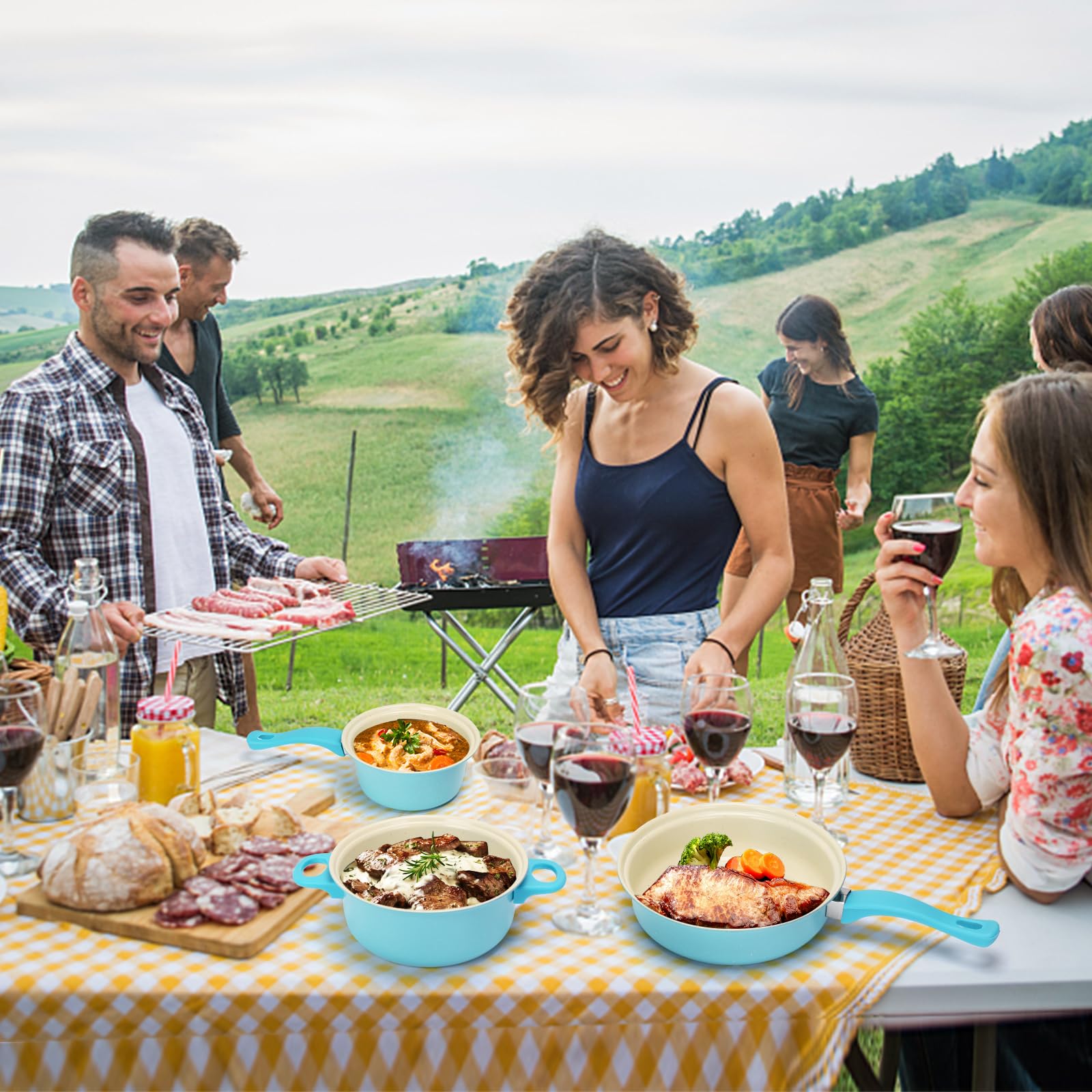 Utensilios de plástico Pleasthome, resistentes para cocina al aire libre