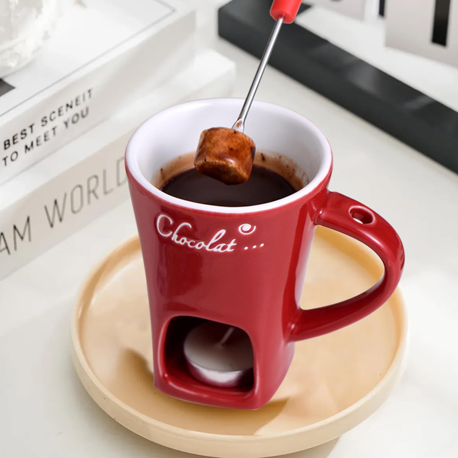 Ploreatu uso versátil para chocolate, caramelo o queso.