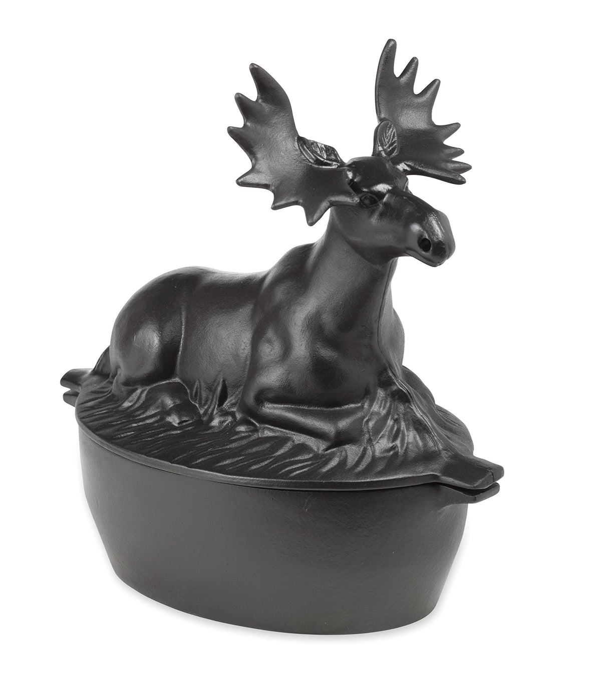 Plow & Hearth alce hervidor-estufa en hierro negro, humidifica el aire