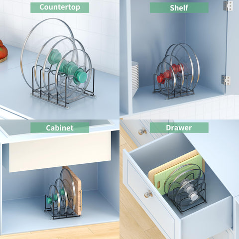 Pluvon rack cocina compacto mantiene todo en su lugar.