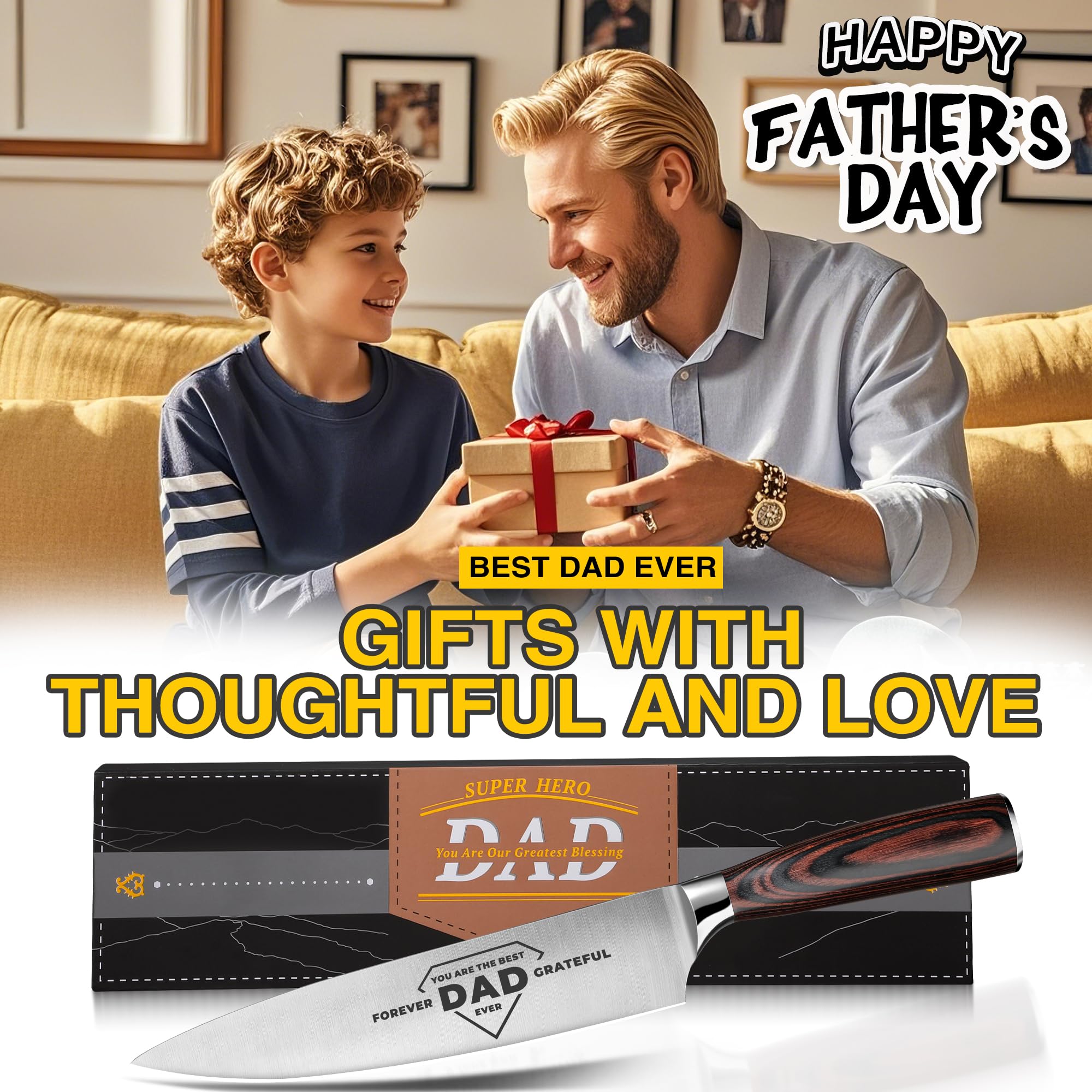 Caja regalo elegante para papá que potencia la presentación del regalo