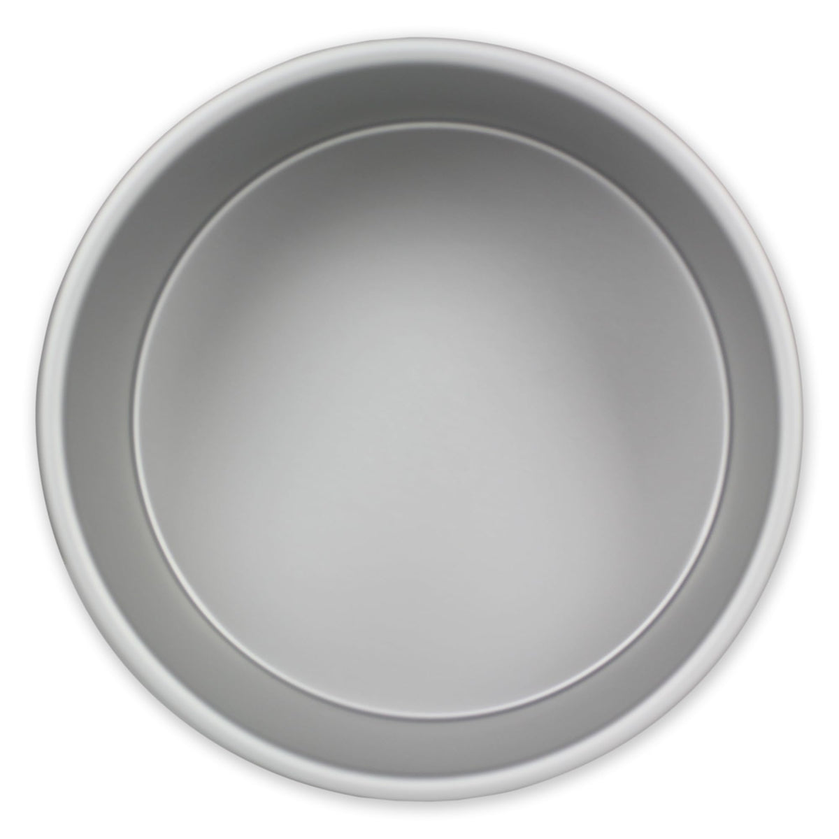 PME molde redondo de aluminio 8x4 con borde liso para pasteles uniformes.