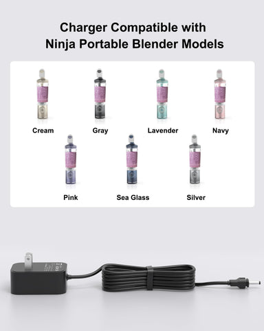 POANES cargador Ninja Blast Max BC251, puerto universal 100-240V para recargas en cualquier lugar.