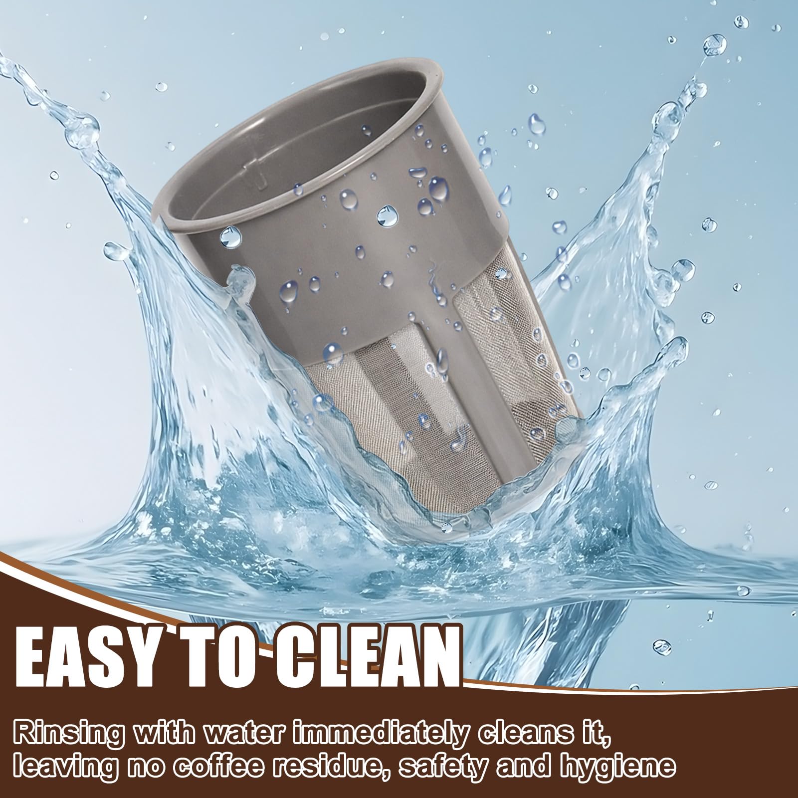 Empaque compacto con 6 filtros grises Podoy y cucharita incluida.