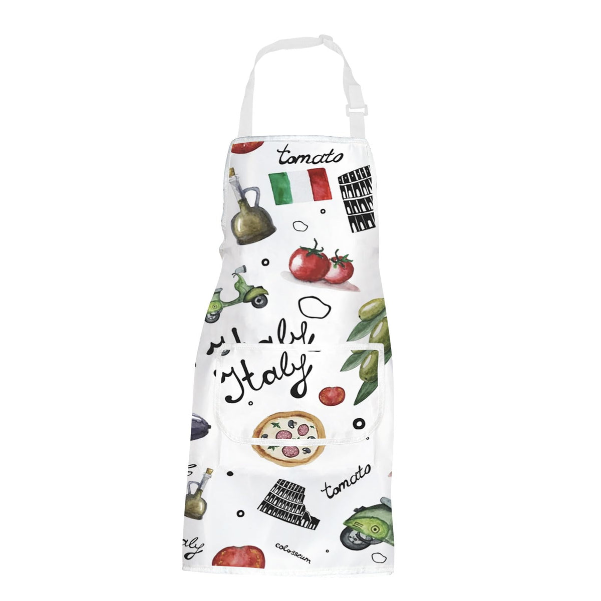 Delantal POFULL con motivos de Roma para cocinar con estilo y protección contra salpicaduras