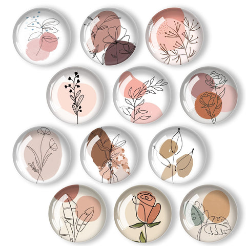 Poitvd imanes frigorífico cristal arte linea flores: decoran y sujetan fotos con estilo.